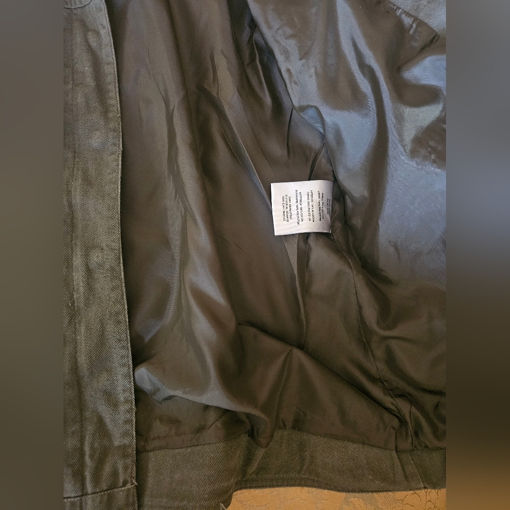 NWOT Levi Strauss & Company Women's Safari Denim Olive Green Utility Jacket - Picture 7 of 16